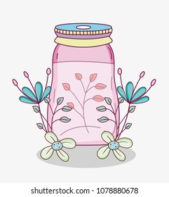 Mason jar with flowers