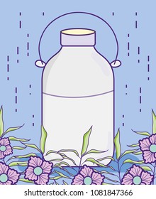 Mason jar with flowers