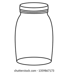 Mason Jar Glass Lid Stock Vector (Royalty Free) 1359867173 | Shutterstock