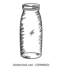 mason jar glass with lid drawing