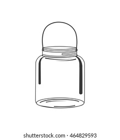 mason jar glass rustic can icon. Isolated and flat illustration. Vector graphic