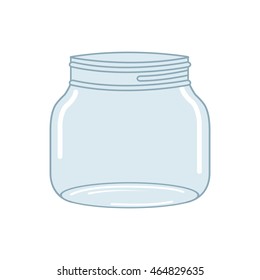 mason jar glass rustic can icon. Isolated and flat illustration. Vector graphic