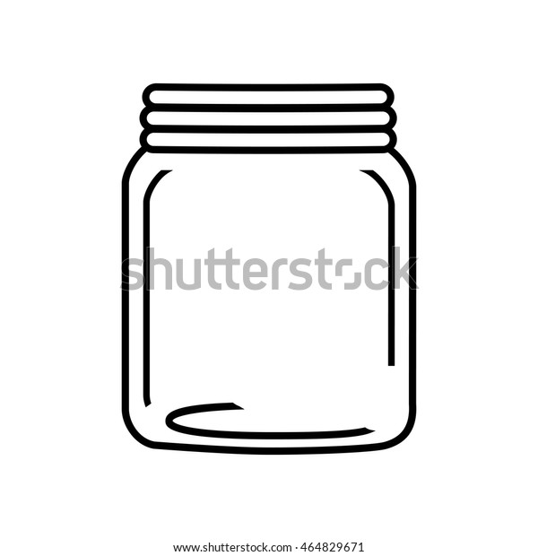 Mason Jar Glass Rustic Can Icon Stock Vector Royalty Free 464829671