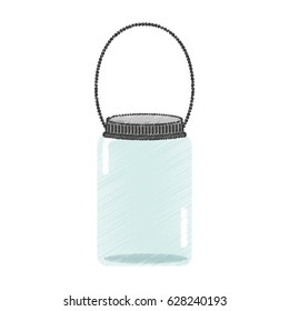 mason jar with hook isolated icon