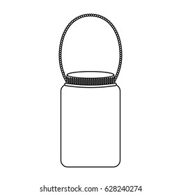 mason jar with hook isolated icon