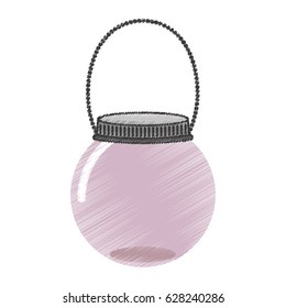 mason jar with hook isolated icon