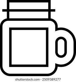 mason jar icon. Thin linear style design isolated on white background