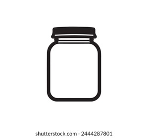 Mason jar icon . vector illustration