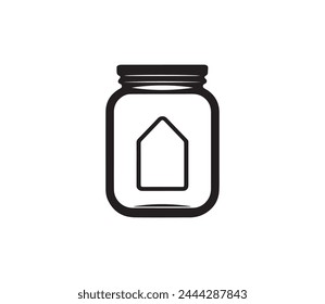 Mason jar icon . vector illustration