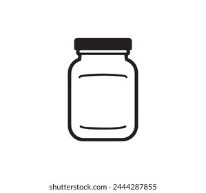 Mason jar icon . vector illustration