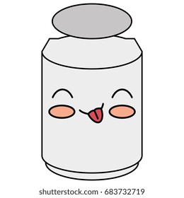 mason jar with ingredient kitchen kawaii character