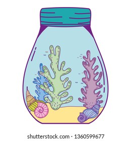 mason jar with seaweed