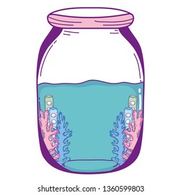 Mason Jar With Seaweed