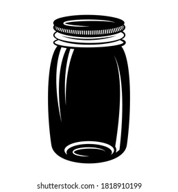 Mason Jar Silhouette Printable Vector Illustration Stock Vector ...