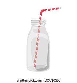 mason jar with straw