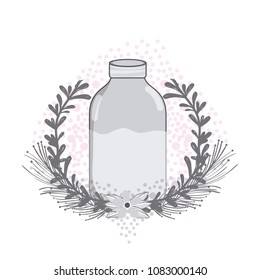 Mason jar with wreath