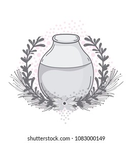 Mason jar with wreath