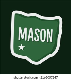 Mason Ohio with green background 