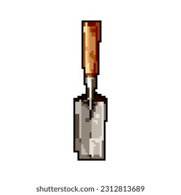 mason trowel cement game pixel art retro vector. bit mason trowel cement. old vintage illustration