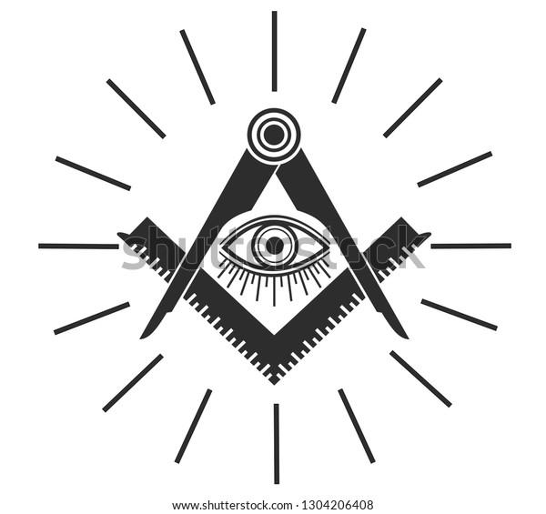 Masonic Freemasonry Emblem Icon Logo Vector Stock Vector (Royalty Free ...