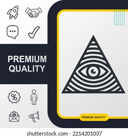 Masonic icon graphic element. Modern design.