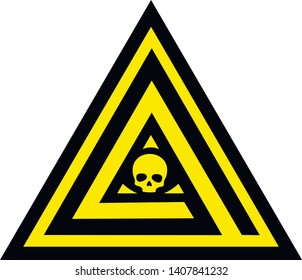 
masonic sign with eye in a triangle with a skull