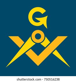 Masonic Square and Compasses 
(The Sacral Emblem of Medieval fraternity and Secret society). 
Used in Mystical Rituals of Freemasonry and Illuminati.