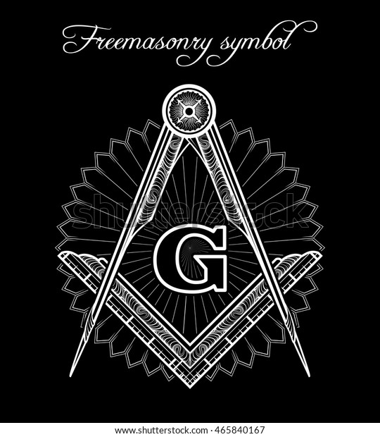 Masonic Symbol Mystical Illuminati Brotherhood Vector Stock Vector ...