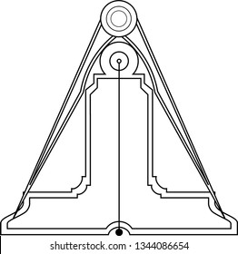 Masonic symbol of Senior Warden for Blue Lodge Freemasonry
