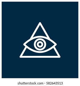 Masonic vector icon, masonry symbol. Modern, simple flat vector illustration for web site or mobile app