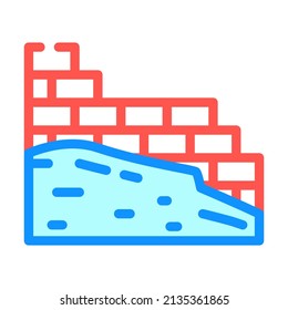 masonry building color icon vector. masonry building sign. isolated symbol illustration