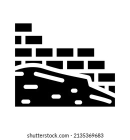masonry building glyph icon vector. masonry building sign. isolated contour symbol black illustration