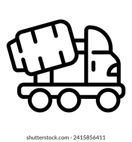 Masonry cement mixer icon outline vector. Workplace machine. Industrial tool