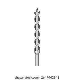 desenho animado de broca de alvenaria. torção de carboneto, punho de espadas, sinal de broca de alvenaria forstner countersink. ilustração de vetor de símbolo isolado