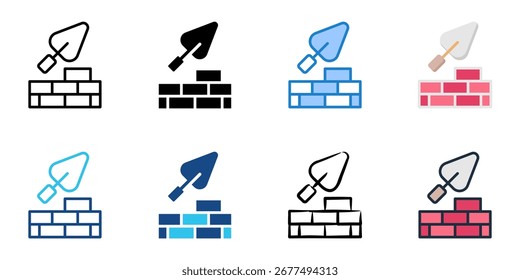 Masonry icon set multiple style collection 
