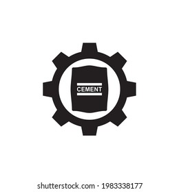 masonry icon vector,cement industry icon