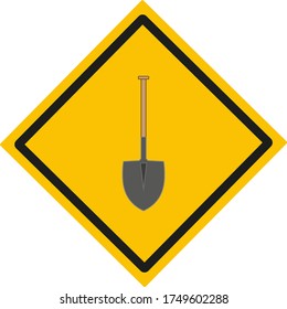 Masonry shovel. illustration for web and mobile design.