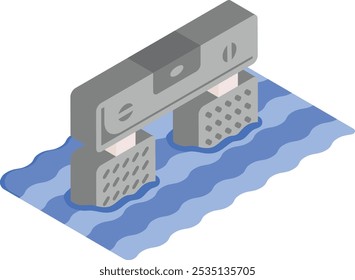 Masonry Surface Level isometric concept, Levelling Floor Screed vector color icon design, repair maintenance services symbol, Home remodeling sign, Building and construction illustration