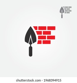 Masonry tool trowel logo icon