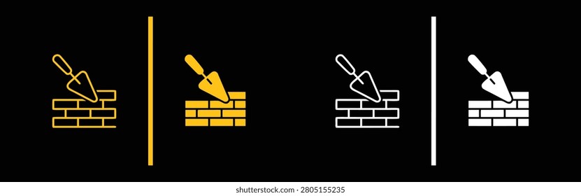 Masonry Trowel Brickwork Logo, Vector for Construction Branding