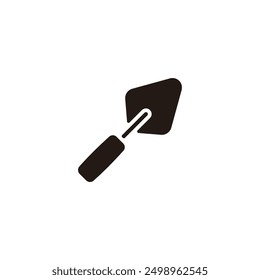 Masonry trowel icon. Flat silhouette version.