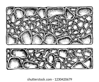 masonry wall facing vector. isolated object.