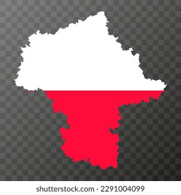 Masovian Voivodeship map, province of Poland. Vector illustration.