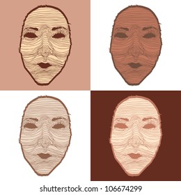 masque- four version of same mask