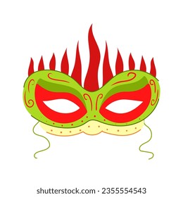 masquerade carnival mask cartoon. face festival, costume theater, holiday celebration masquerade carnival mask sign. isolated symbol vector illustration