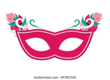 Masquerade Carnival Mask Icon Vector Illustration EPS10