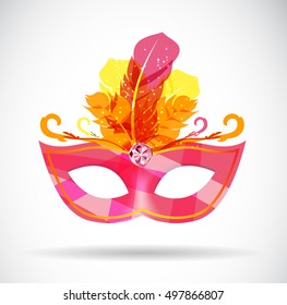 Masquerade Carnival Mask Icon Vector Illustration EPS10