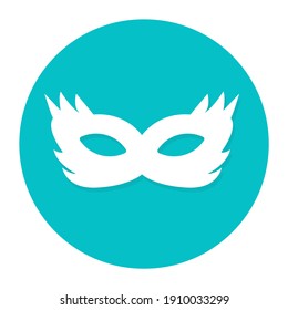 
Icono de mascarada de estilo plano, máscara decorativa de fiesta  