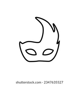Masquerade icon vector. Mask illustration sign. Carnival symbol. Carnival mask logo.