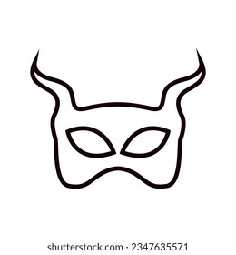 Masquerade icon vector. Mask illustration sign. Carnival symbol. Carnival mask logo.